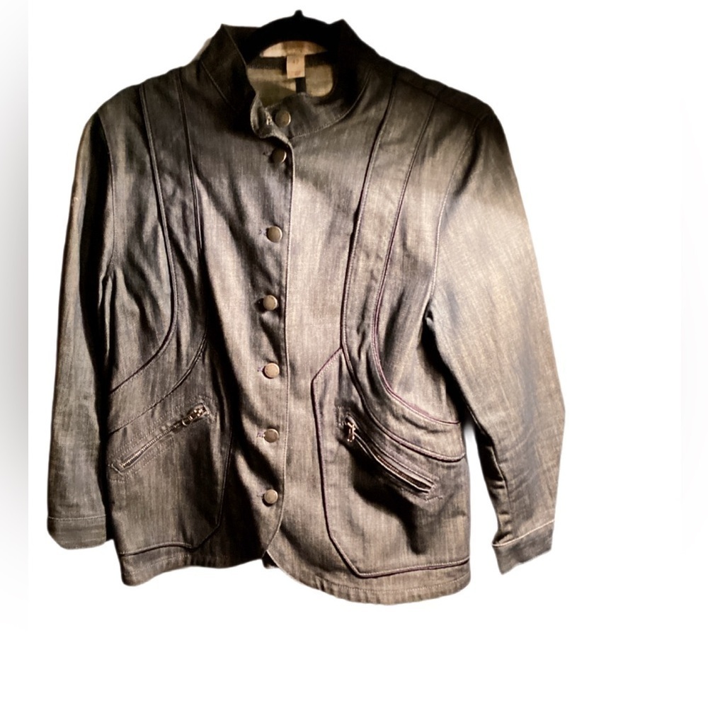 Stella McCartney x HM Blue Cotton Structured Denim Jean Jacket Casual Style 42 - Picture 3 of 6